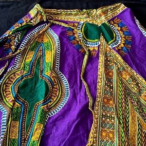 Regal Wrap Dashiki skirt